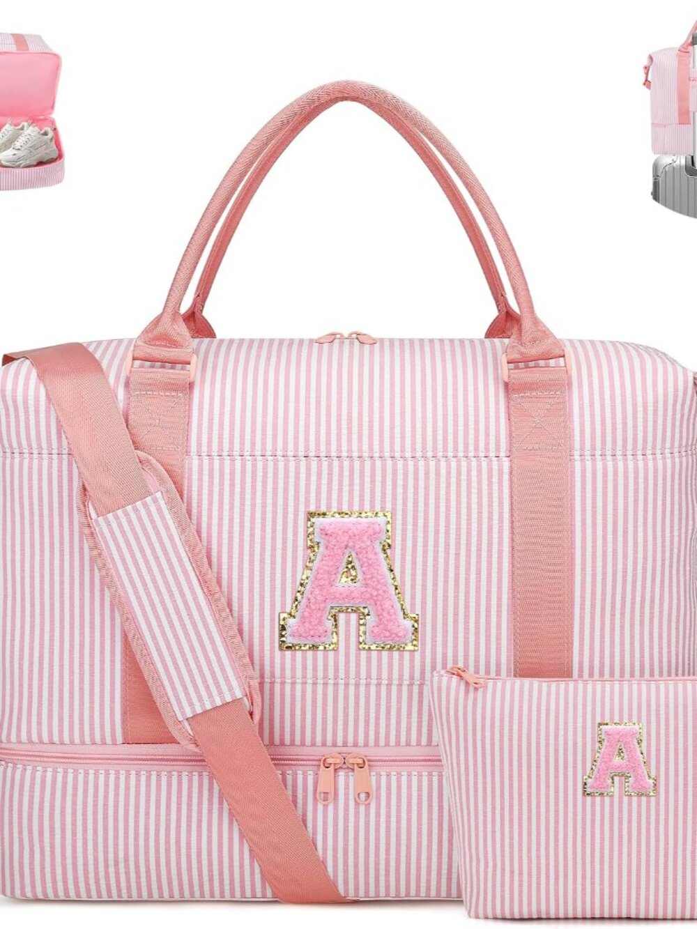 Birthday Gifts Pink Travel Duffle Bag for GirlsPink,A